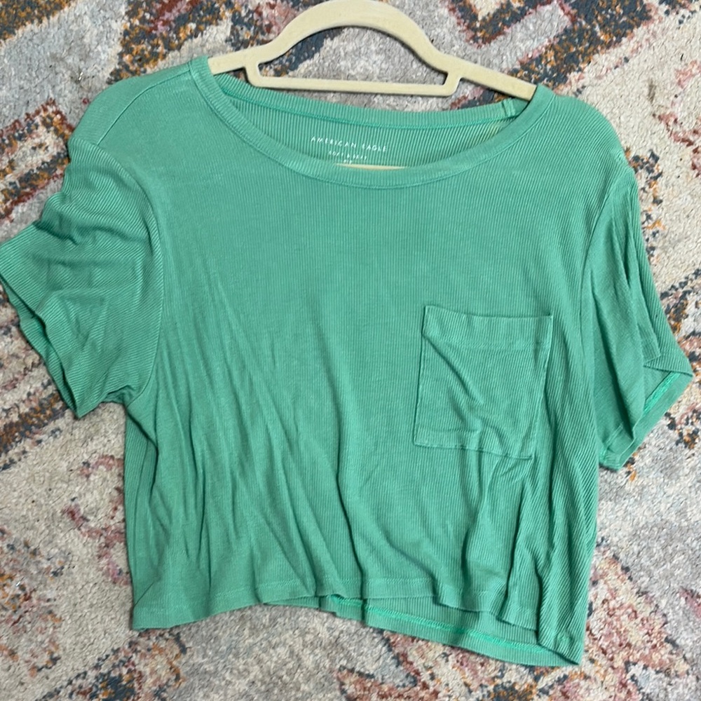 Green Cropped Top